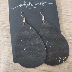 Black Cork Earrings